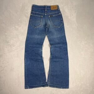 70s Womens Lee Vintage Flare Leg High Waist Denim Jeans 24